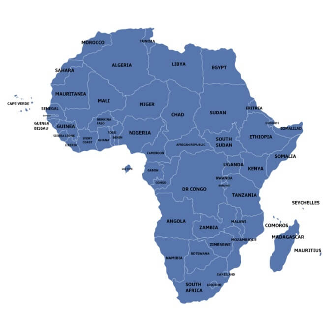 Kontinent Afrika und Länder
